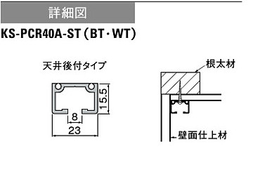 ピクチャーレールのみ（天井後付タイプ）