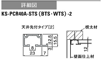 ピクチャーレールのみ（天井後付タイプ「2」）