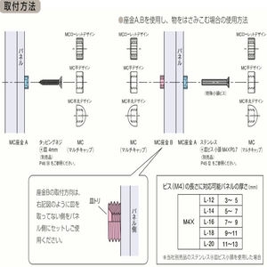 MCシリーズ　MC座金　Aタイプ　材質：真鍮ニッケル仕上