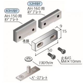 開き扉用ハカマ丁番