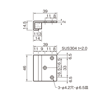 平付戸当り