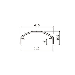 アルミトイレブース３８ｍｍ用Ｂタイプ グレビティヒンジ用ドアーエッジ