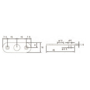 プッシュ錠用平受座　95534