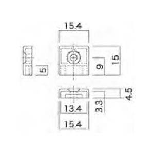 面付柱用エンドキャップ　60387