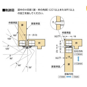 三次元調整機能付隠し丁番　800029221