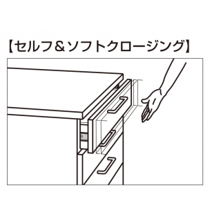 3670型 3段引スライドレール（セルフ＆ソフトクロージング機構付）