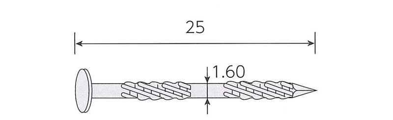 斜めプラ連結釘 内装木下地用 ステンレス スクリング 平頭 1箱=20巻