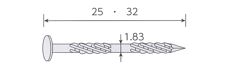 斜めプラ連結釘 内装木下地用 ステンレス スクリング 平頭　1箱=20巻