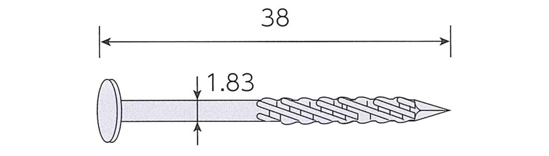 斜めプラ連結釘 内装木下地用 ステンレス スクリング 平頭　1箱=20巻