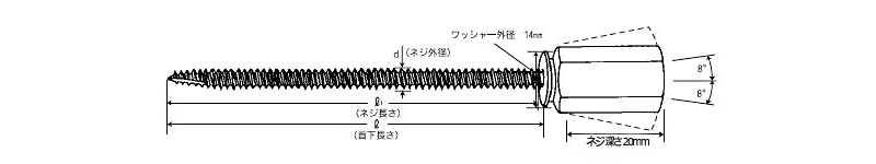 アシバツナギ　P1.8粗目ネジ