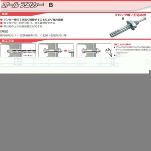 オールアンカーBタイプ　スチール製三価クロメート処理