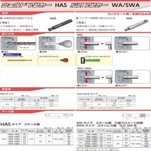 ウェルドアンカーHASタイプ　スチール製