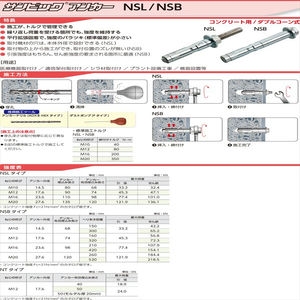 サンビックアンカーNSLタイプ　スチール製三価クロメート処理