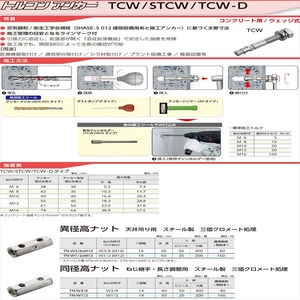 トルコンアンカーTCWタイプ　スチール製三価クロメート処理