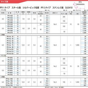 Pレスアンカー　PFVタイプ　スチール製シルバービック処理