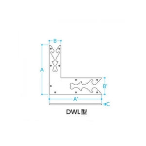 隅金物DWL型　真鍮製　1組4枚入り