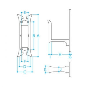 座付貫抜DX　受け　真鍮製