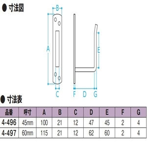 ステンレス座付貫抜（受け）