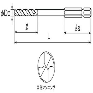 鉄工用ロングリーチ六角軸ドリル