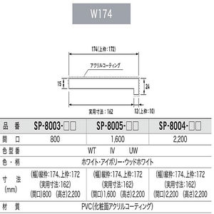 抗菌樹脂枠　三方枠L字タイプ　縦枠2本・上枠1本セット