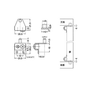 PH-084N　調整式ピボットヒンジ　800090621