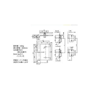 TTSグラビティー蝶番（強化ガラス用）（2枚1組）　31932