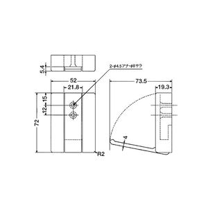 木製フォールディングフック　61085