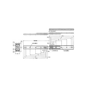 3522G型　スライドレール（3段引き）　800110010