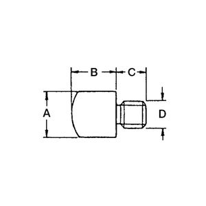 ダボ棚受（真鍮製）オン　60222