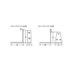 SU型　ステンレスアングル　67504