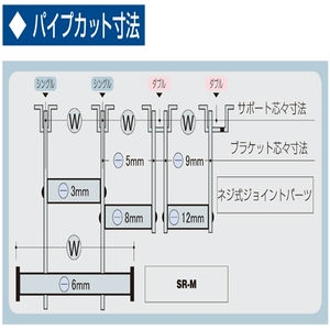 ストックルーム用直付けサポート（切断加工費込み商品+50円）