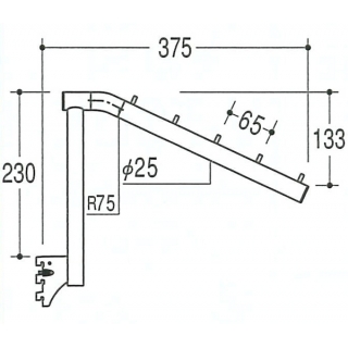 Rフェイスアウト傾斜ハンガーアップタイプ25φ