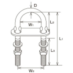 【バラ単位】Uボルト（レギュラータイプ）