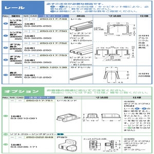 クリッポ 16HM-IS引戸 上吊金具扉木工堀込/インセット用　レール（250-017-749）