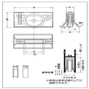 サッシ取替戸車 丸型　ジュラコン車