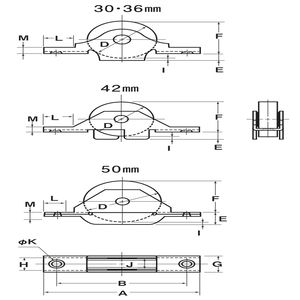 ステンレス戸車　袖平型