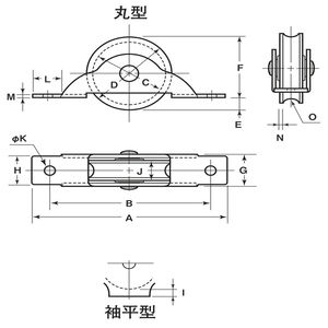 ローラー戸車 丸型 スミトモ