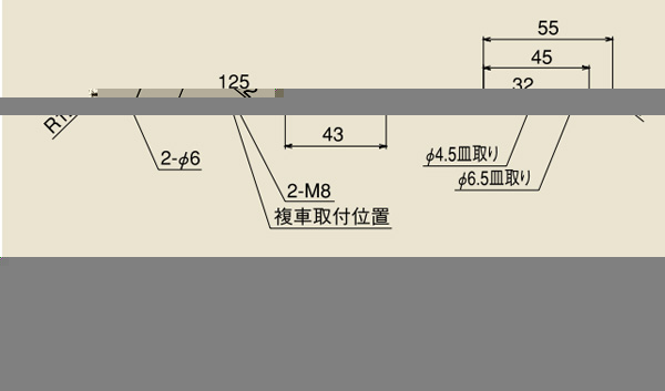 インテリアドアハンガー　SD15インサイドプレート