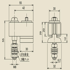 インテリアドアハンガー　SD15上吊元金具