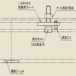 インテリアドアハンガー　PT150脱着用プレート