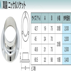 真鍮ニッケルソケット61mm