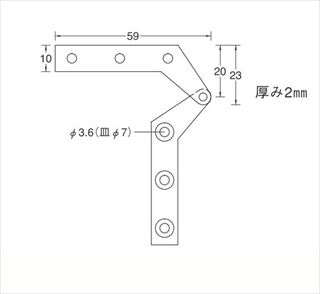 曲り蝶番