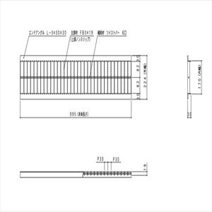 スチール製　Ｕ字溝用グレーチング　並目ノンスリップタイプ　溝幅180用　T-2（交通量が多いところで使うときはお問い合わせ下さい。）