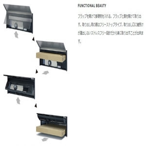 大型郵便対応集合郵便受箱　前入前出　防雨仕様