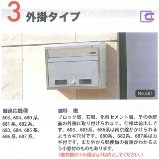 「ハッピーポスト　ファミール」　壁面取り付けタイプ