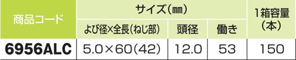 ダンバＡＬＣ　四角穴　鉄骨下地用　５×６０