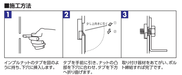 ステンレス　インプルナット　薄鋼板中空用