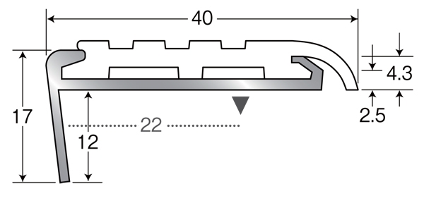 アシステップ　アルミ製(A6063S-T5)穴有（タイヤ付）