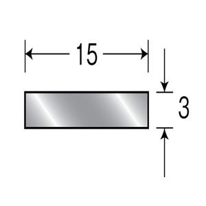 平押え（フラットバー）　穴無　アルミ製（A6063S-T5）