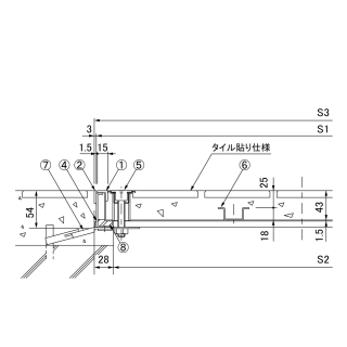 モルタル充填用　密閉型　屋内外用　防水型・防臭型　フロアーハッチ　ボルト固定式　専用ハンドルなし